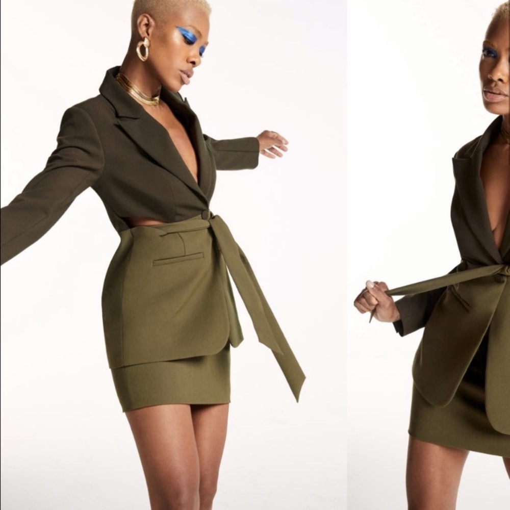 NWT Good American cut out blazer